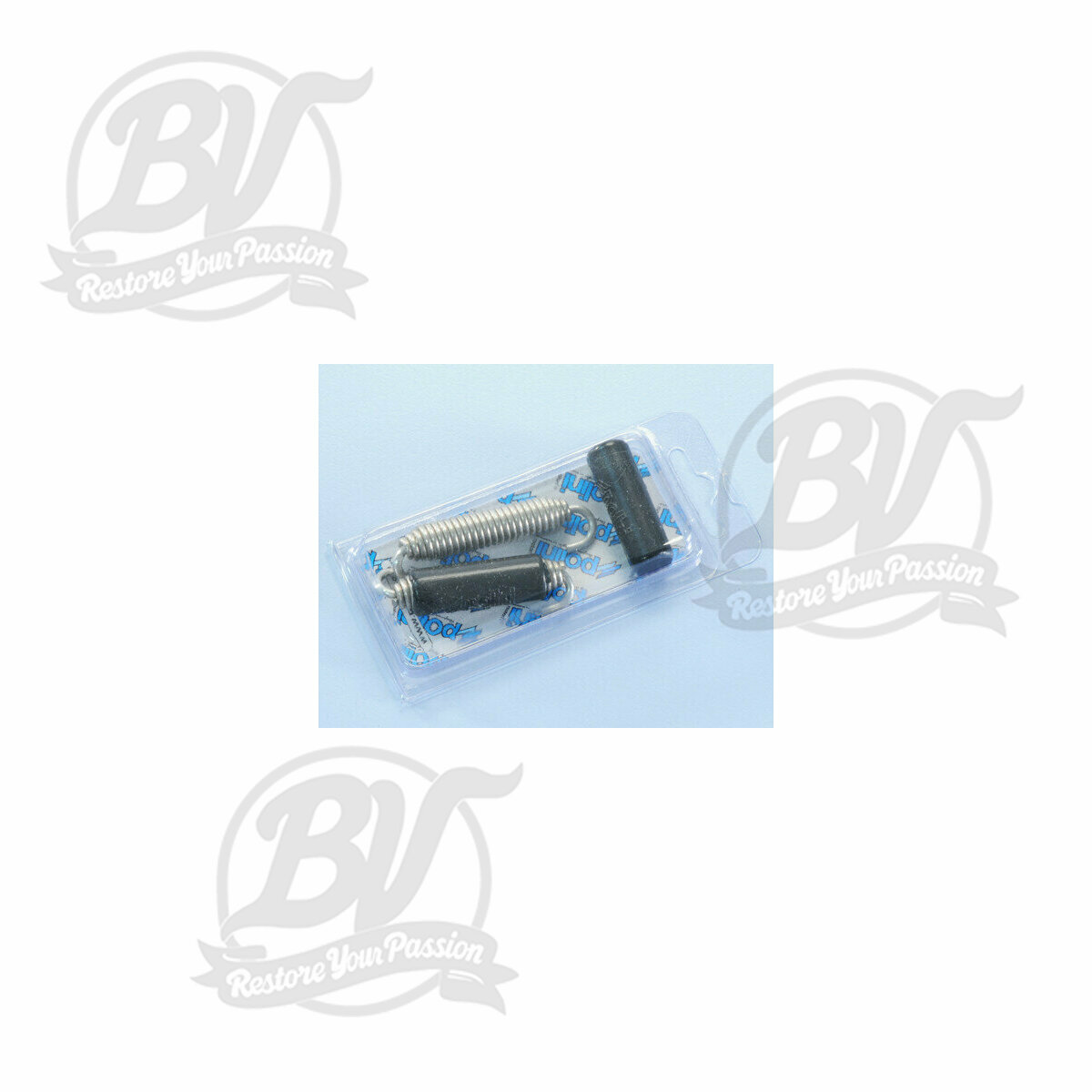 Lot de 2 ressorts pot d'&eacute;chappement avec protection Inox L=67
