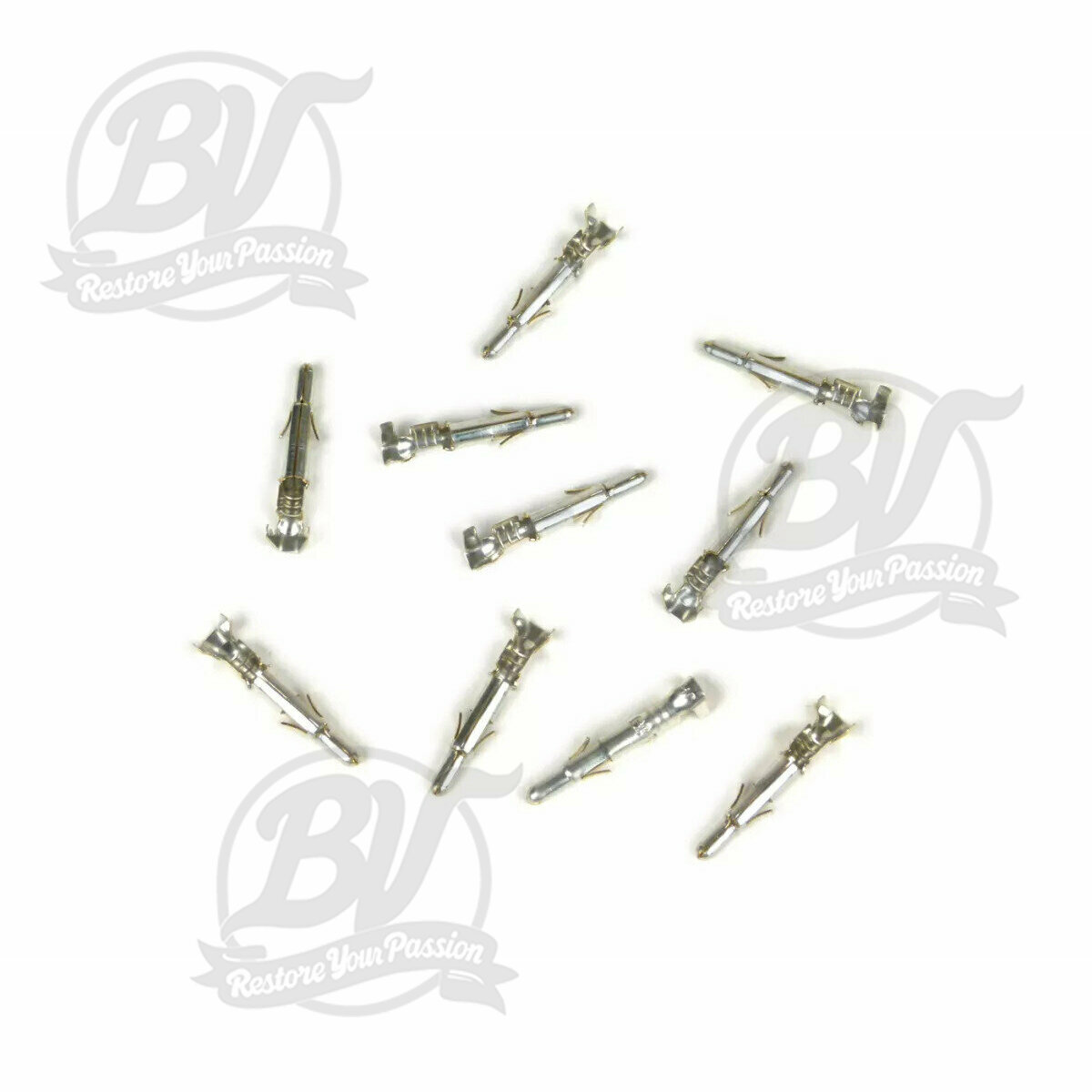 Cosse ronde pour stator/faisceau -l=20mm, &Oslash;=2,1mm- Vespa PK, PX Arcobaleno, Cosa, T5 125cc - 10 unit&eacute;s - m&acirc;le