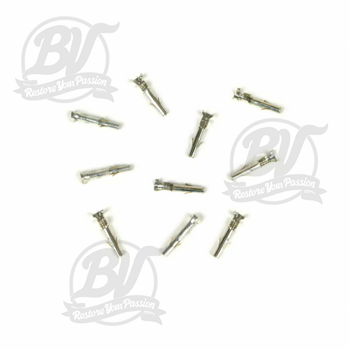 Cosse ronde pour stator/faisceau -l=20mm, &Oslash;=2,1mm- Vespa PK, PX Arcobaleno, Cosa, T5 125cc - 10 unit&eacute;s - femelle