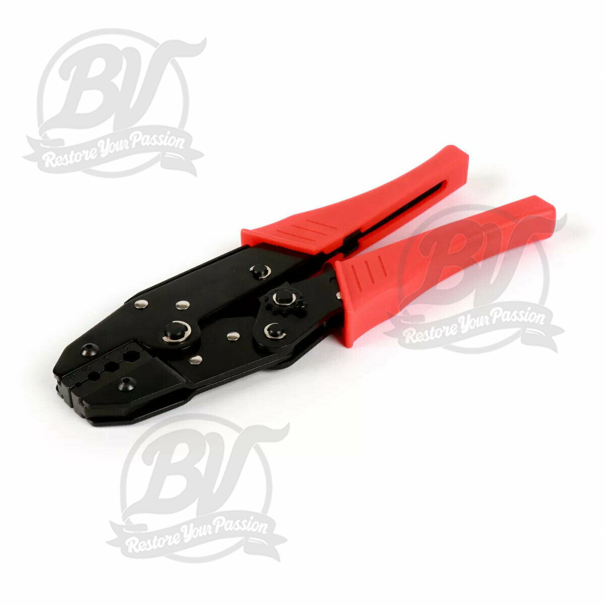 Pince &agrave; sertir &agrave; cliquets -BGM PRO- pour embouts de gaine &Oslash;=4mm, &Oslash;=5mm, &Oslash;=6mm