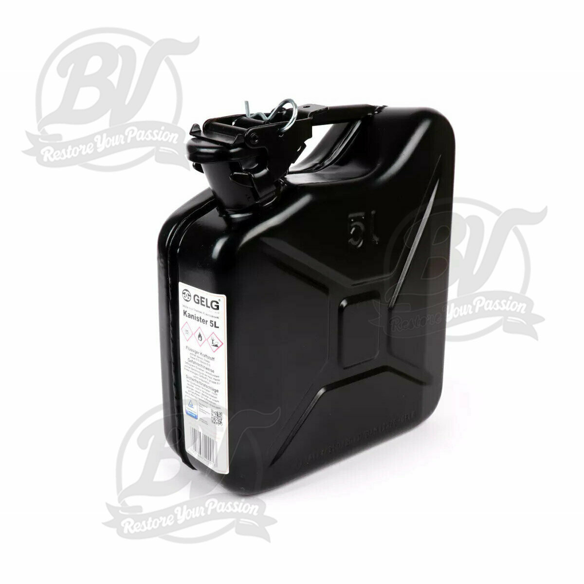 Bidon 5L -FA ITALIA, m&eacute;tal- noir (RAL9005) 