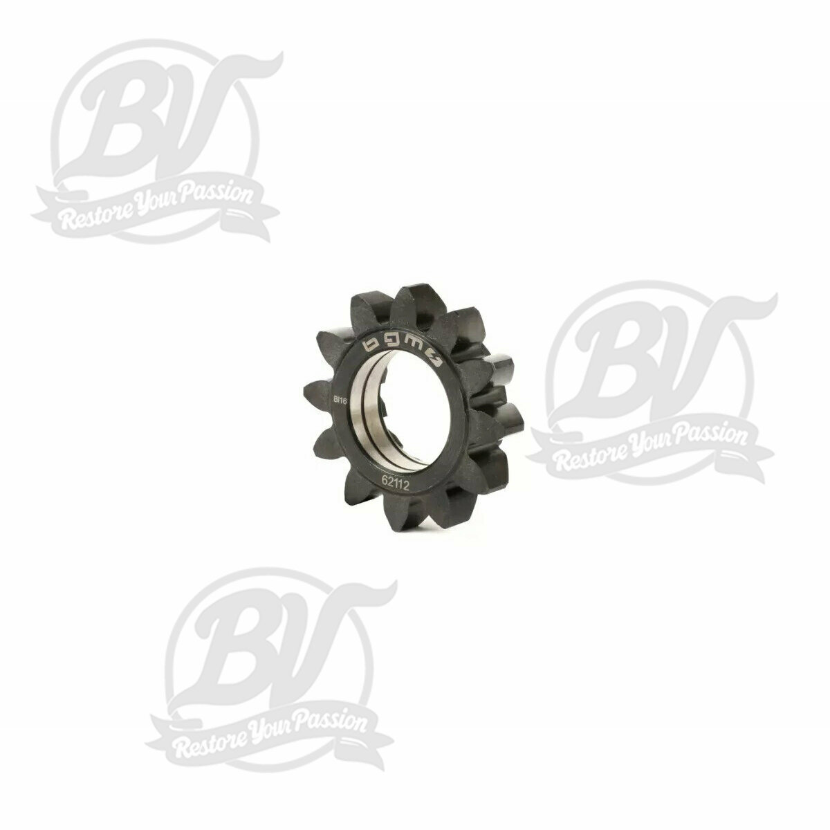 Pignon d&eacute;marreur Vespa P 125X (-146313), P 150X/E (-264564), Sprint150 (VLB1T), GT125 (VNL2T), GTR125 (VNL2T), GL150 (VLA1T), GS160 / GS4 (VSB1T), SS180 (VSC1T) - 12/12 dents, &Oslash;=21,8mm