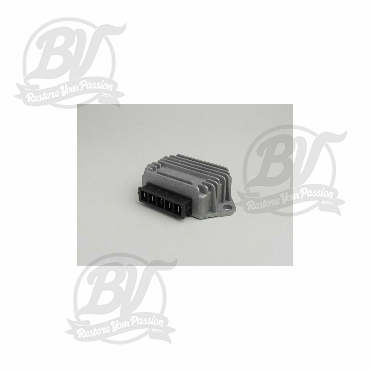 R&eacute;gulateur de tension -5 broches 12V (G-G-B+-C-masse)- Vespa PX Elestart (&agrave; partir de l'ann&eacute;e 1998), Cosa, Cosa2 Elestart, PK XL2 Elestart