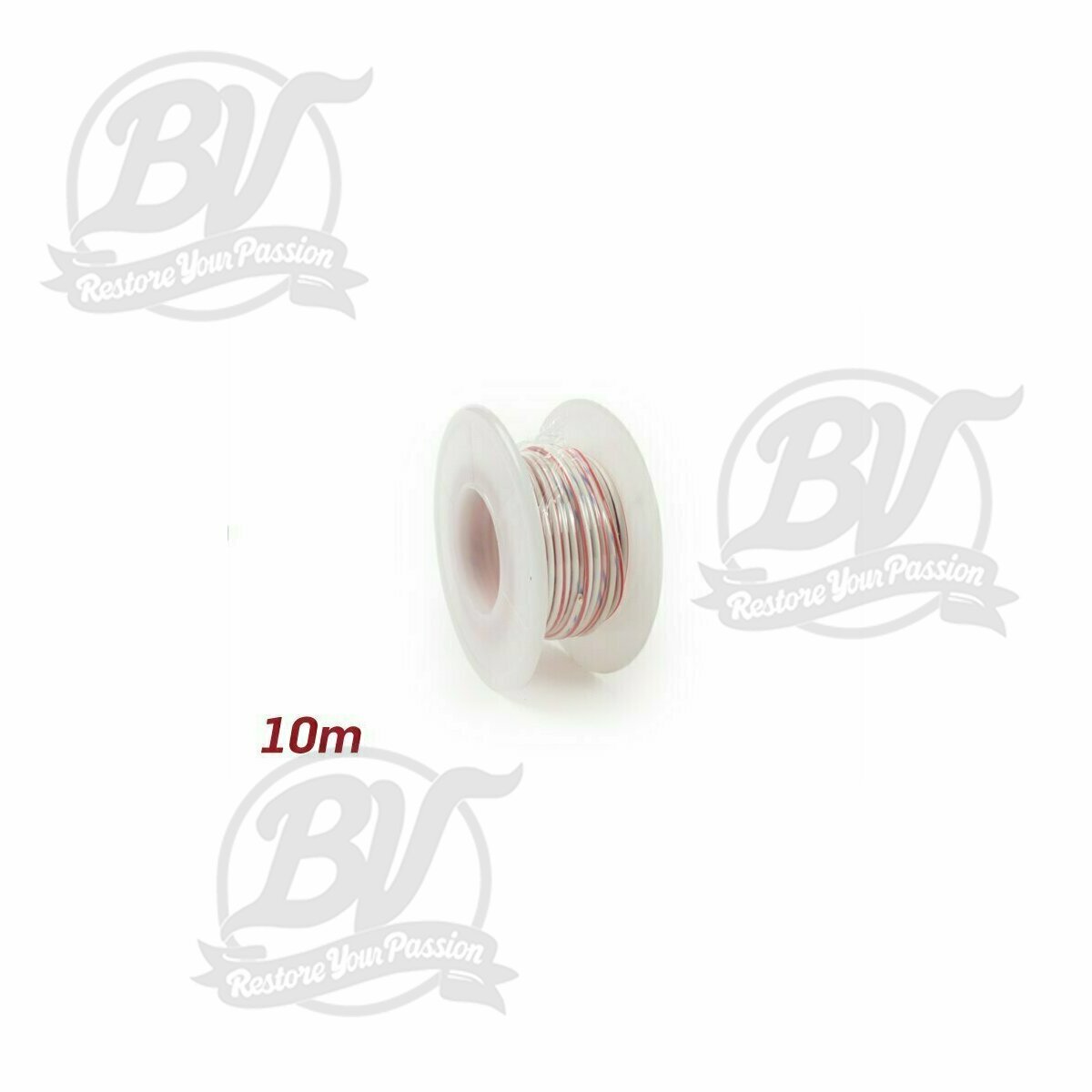 C&acirc;ble &eacute;lectrique blanc/rouge 0,85mm&sup2; 10m