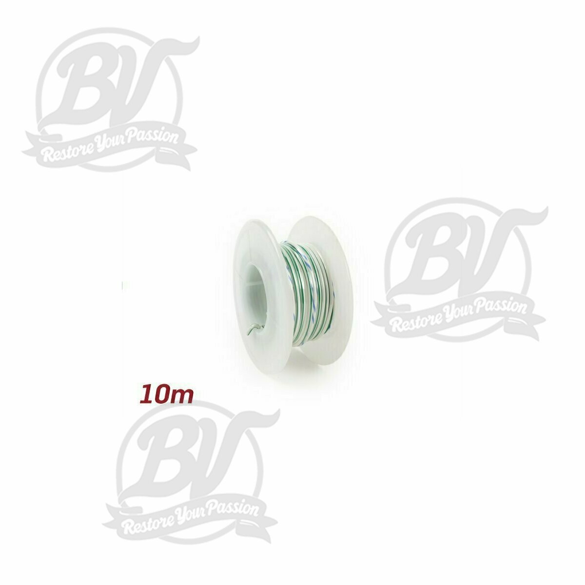 C&acirc;ble &eacute;lectrique blanc/vert 0,85mm&sup2; 10m