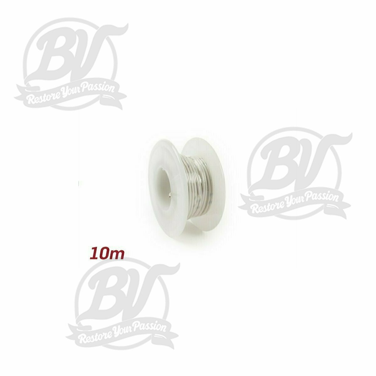 C&acirc;ble &eacute;lectrique blanc 0,85mm&sup2; 10m