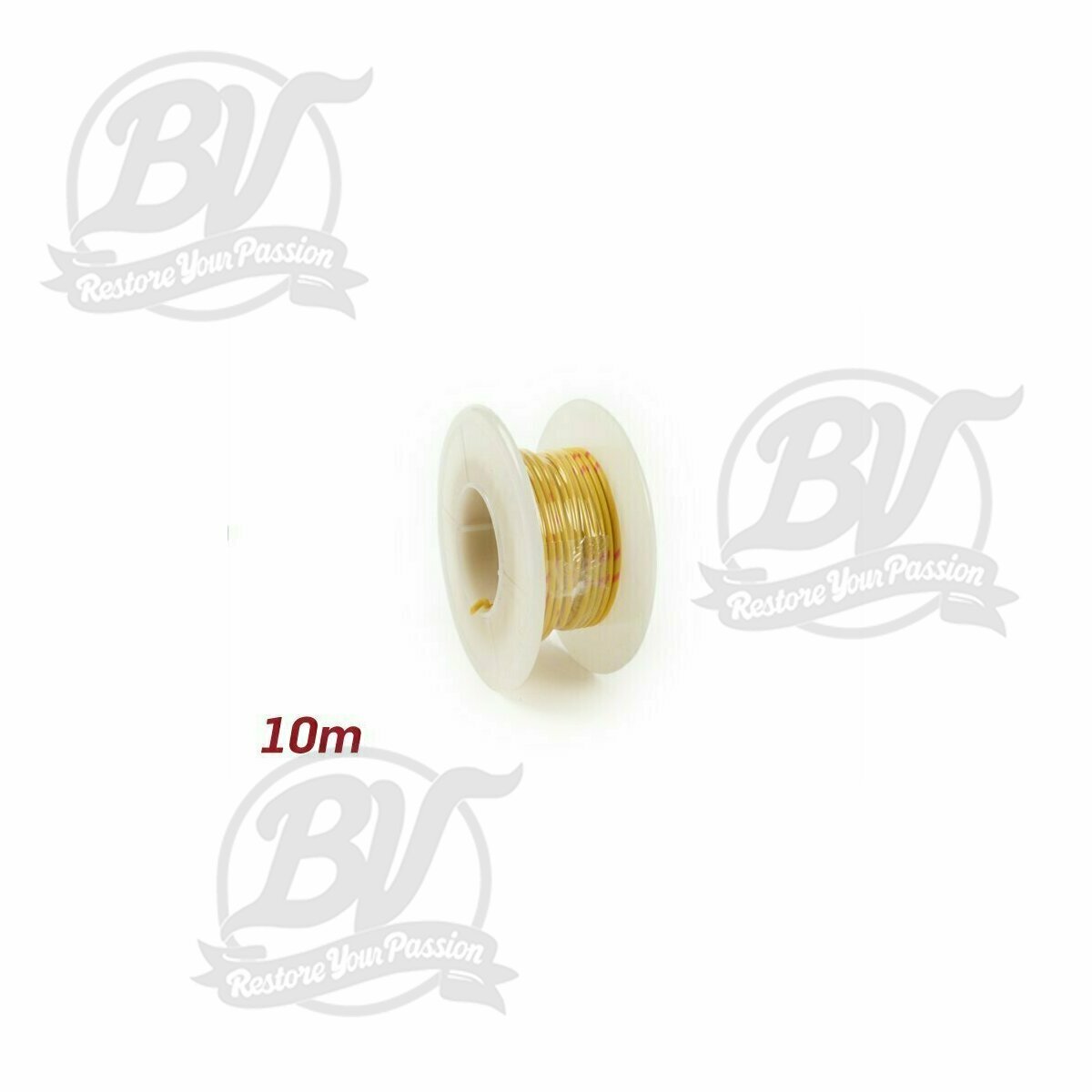 C&acirc;ble &eacute;lectrique jaune 0,85mm&sup2; 10m
