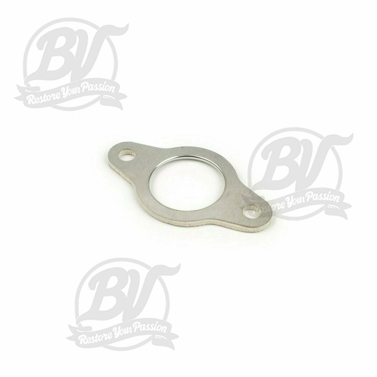 Joint de coude &eacute;chappement/cylindre -PIAGGIO, M6 &eacute;cartement des trous=52mm