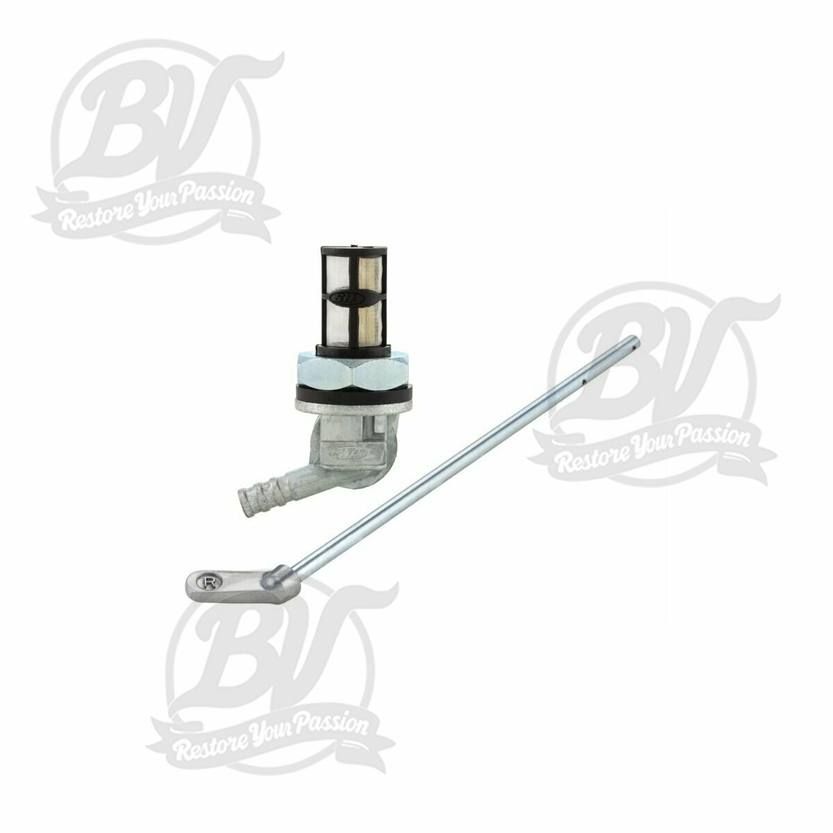 Robinet d'essence SIP Fast Flow 2.0 pour Vespa 50-125/PV/ET3/PK/S/125 V30-33/VM/VN/VNA-TS/150 VL/VB/GS/VBA-T4/160 GS/180 SS/Rally/PX/T5