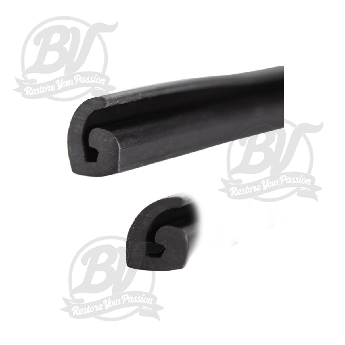 Caoutchouc ailes Ariete pour Vespa V30, V33T, VM1-2T, VN1-2T, VNA, VNB, VL, VB1T, VBA, VBB, GS150, noir, l=3000 mm