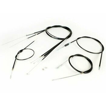 Set c&acirc;bles &acirc;me avec guidage en PE- Vespa PX Arcobaleno (1984-) - noir