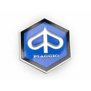 Embl&egrave;me descente de klaxon 42mm Vespa Piaggio hexagonal