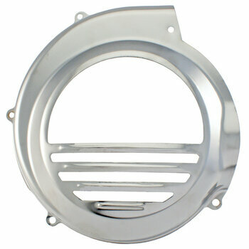 Cache turbine Vespa PX80, PX125, PX150, PX200 - mod&egrave;les qui ne sont &eacute;quip&eacute;s que d'une p&eacute;dale de kick - chrome