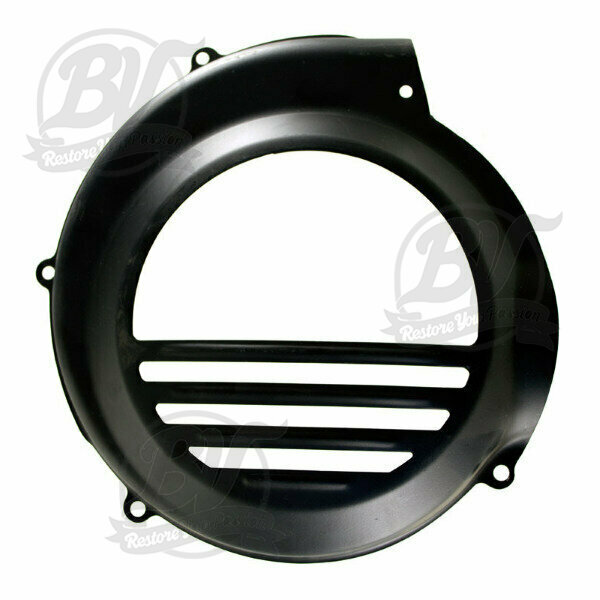 Cache turbine RMS Vespa PX80, PX125, PX150, PX200 - modèles qui ne sont équipés que d'une pédale de kick - noir