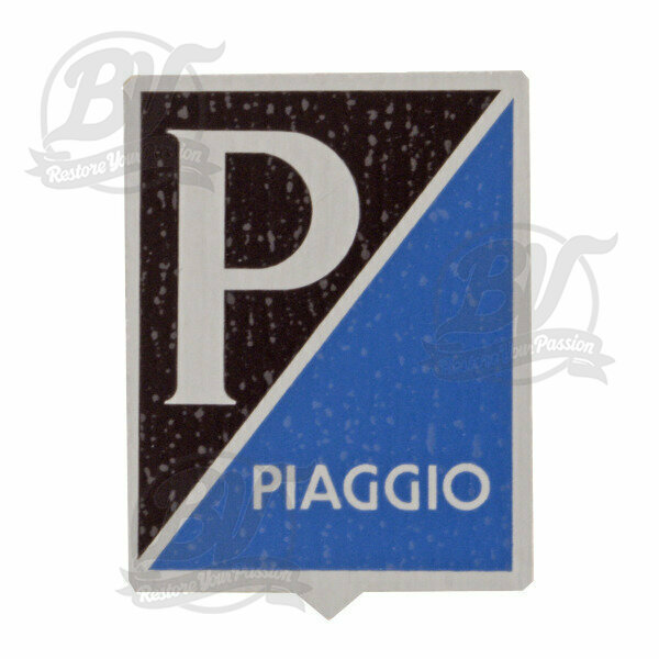 Emblème rectangulaire RMS Classic pour bouclier avant Piaggio 080349