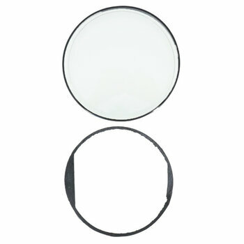 Kit verre compteur Vespa &Oslash;=105mm - Vespa PX, PK entourage noir - verre transparent