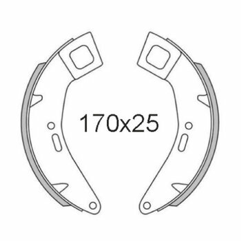M&acirc;choires de frein avant Cosa 1-2 -VESPA &Oslash;=170x25mm