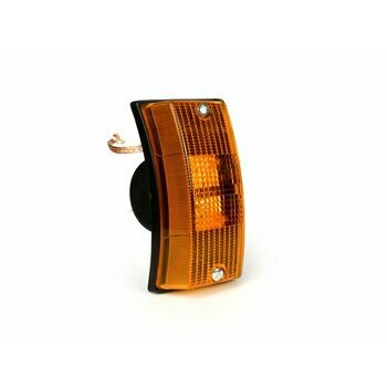 Clignotants Vespa PX Noir - Verre orange - Avant droit 