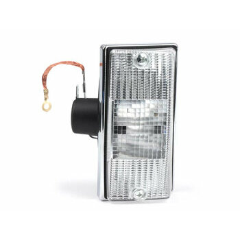 Clignotant Vespa PX Chrome - Verre blanc - Avant gauche