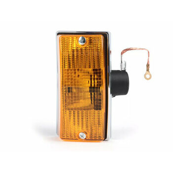 Clignotants Vespa PX Chrome - Verre orange - Avant droit