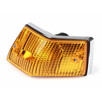 Clignotant Vespa PX Chrome - Verre orange - Arri&egrave;re droit