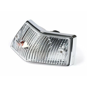 Clignotant Vespa PX Chrome - Verre blanc - Arri&egrave;re droit