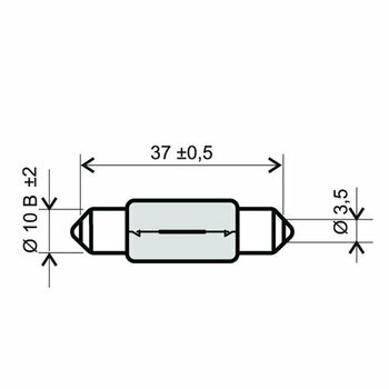 Ampoule 12V 5W T11x39 - Blanche