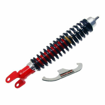 Amortisseur arri&egrave;re Vespa corps rouge, ressort noir