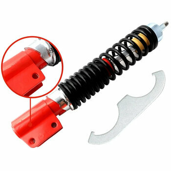 Amortisseur avant Vespa PX, corps rouge, ressort noir