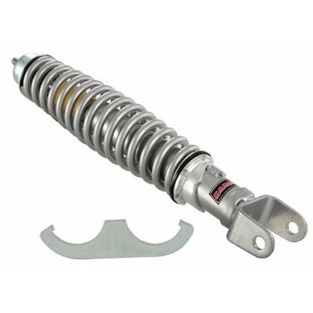 Amortisseur arri&egrave;re Vespa 50, ET3 Primavera, Super, Sprint, GT, Rally, PX, T5, corps gris, ressort gris