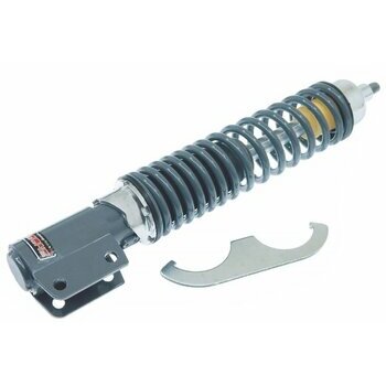 Amortisseur avant Vespa PX, corps gris, ressort gris, r&eacute;glage chrom&eacute;