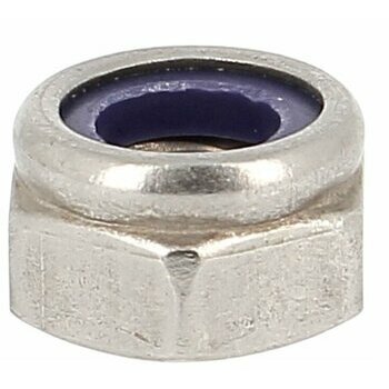 &Eacute;crou auto-frein&eacute; hexagonal avec anneau non-metallique DIN 985 Acier inoxydable (Inox) A4 M6
