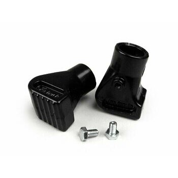 Paire embouts b&eacute;quille &Oslash;=20mm aluminium noir