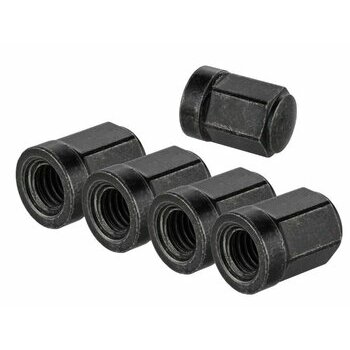 Kit de 5 &eacute;crous M8x1,25 mm galvanis&eacute;s noirs pour jante tubeless SIP