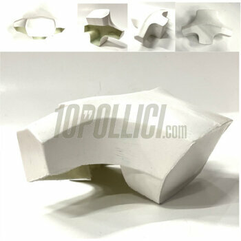 Dessus de guidon CRIMAZ INDY Vespa 50 Mod&egrave;le sp&eacute;cial, fibre de verre, brut