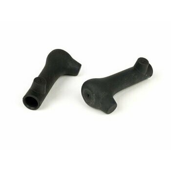 Paire embouts b&eacute;quille centrale Vespa Wideframe VM, VN, VB, VL, GS150 / GS3 VS1-VS5 - noir