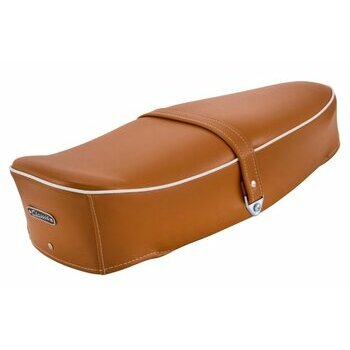 Selle biplace SIP Classic Brun, brun orang&eacute; RAL 8023 cordon blanc