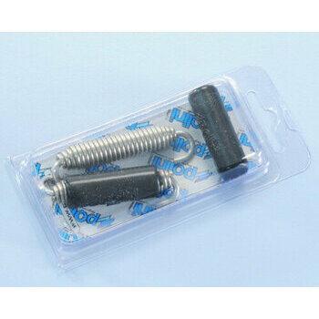 Lot de 2 ressorts pot d'&eacute;chappement avec protection Inox L=67