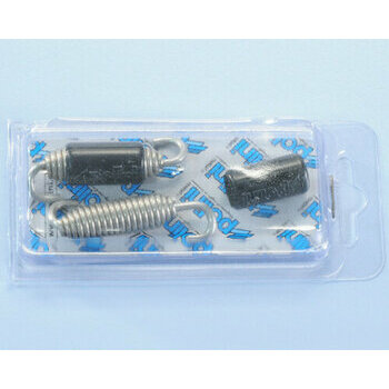 Lot de 2 ressorts pot d'&eacute;chappement avec protection Inox L=53