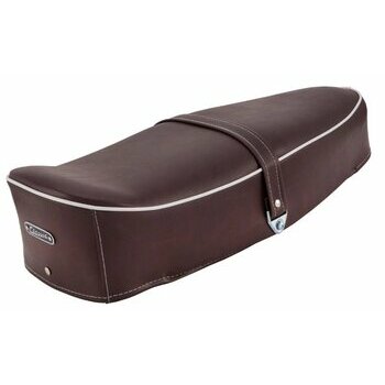 Selle biplace SIP Classic Brun, brun chocolat RAL 8017 cordon blanc brun vintage
