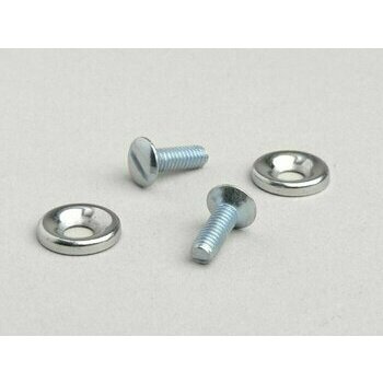 Kit de fixation cerclage de phare 2x vis t&ecirc;te frais&eacute;e bomb&eacute;e M4x12, rondelles incluses