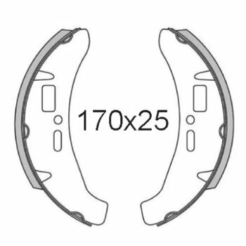 M&acirc;choires de frein arri&egrave;re Cosa 1-2 -VESPA &Oslash;=170x25mm