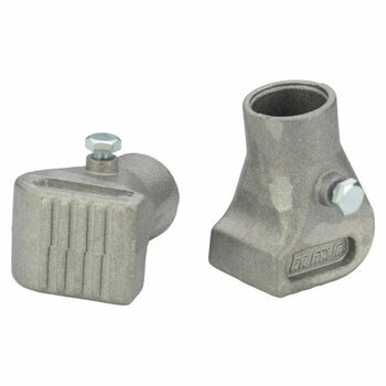 Paire embouts b&eacute;quille &Oslash;=22mm aluminium sabl&eacute;