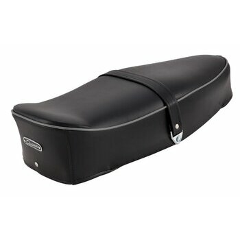 Selle biplace SIP Classic noire cordon gris