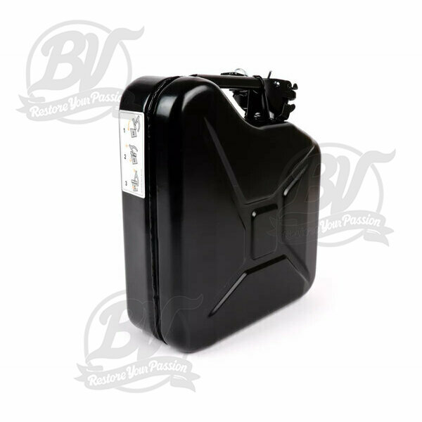 Porte bagages avant rabattable chromé, bidon d'essence de 5 litres noir inclus