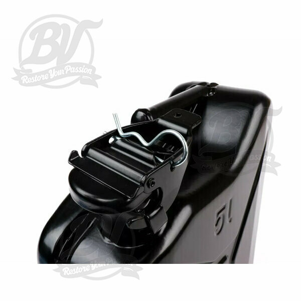 Porte bagages avant rabattable chromé, bidon d'essence de 5 litres noir inclus
