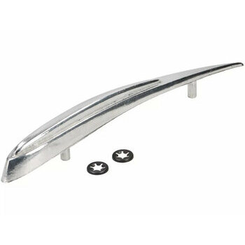 Cr&ecirc;te de garde boue Vespa V50, SR50, 50 SS, V90, 90 SS, V 100, PV125, ET3, Super, VBA1T, VBB1T aluminium poli  longueur=165mm, &eacute;cartement des trous=90mm