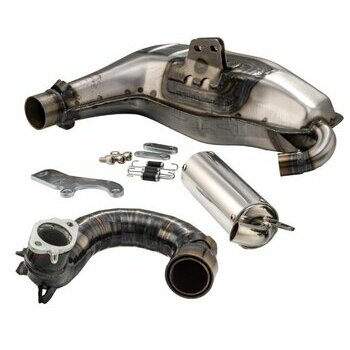 Echappement Racing Clubsport Silent Curly, acier vernis transparent