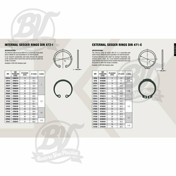 Circlips interne DIN472- Ø=40mm