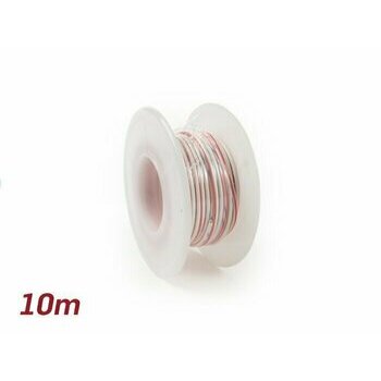 C&acirc;ble &eacute;lectrique blanc/rouge 0,85mm&sup2; 10m